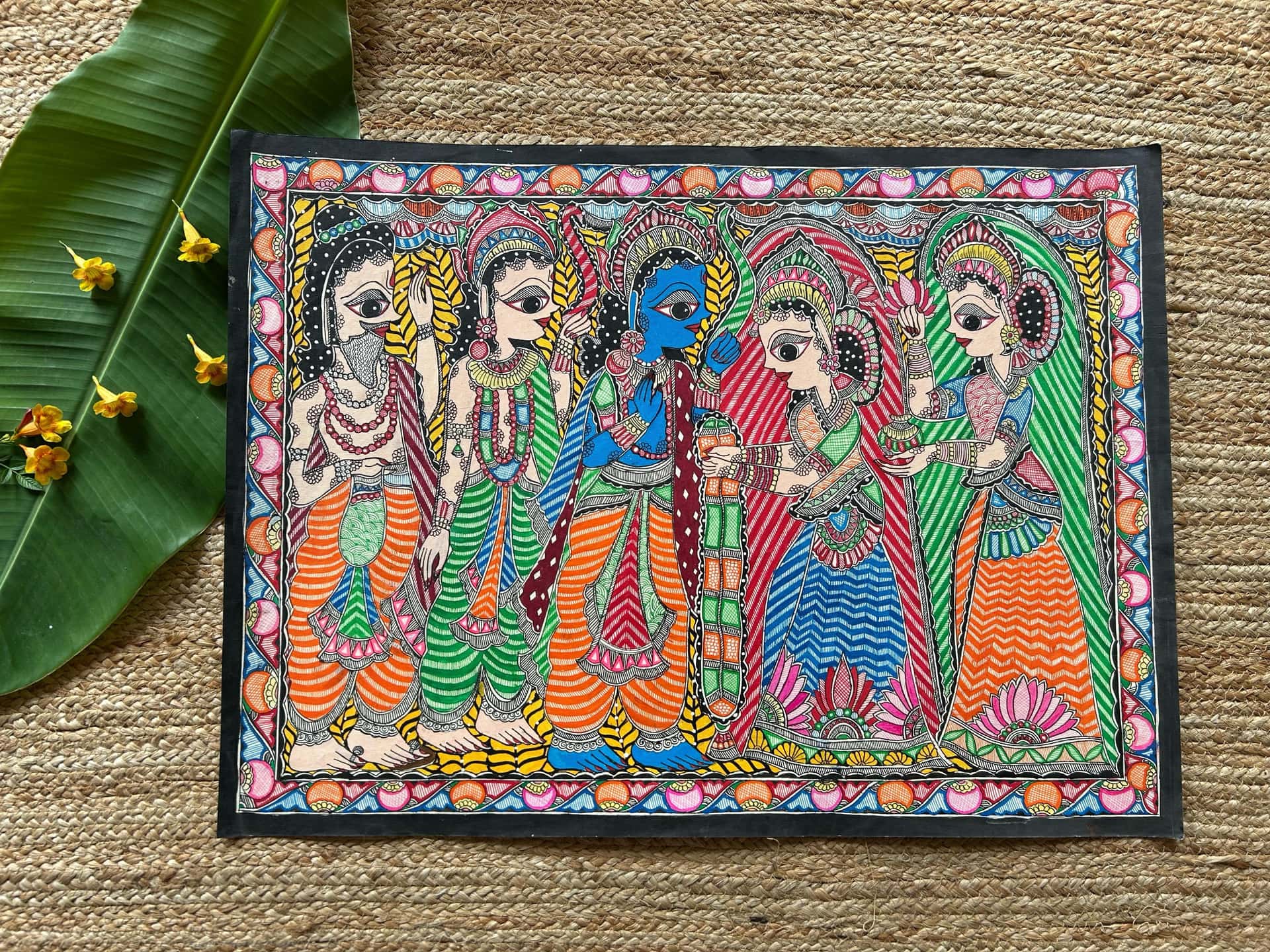 RAM SITA VIVAH Mithila Wall Hanging