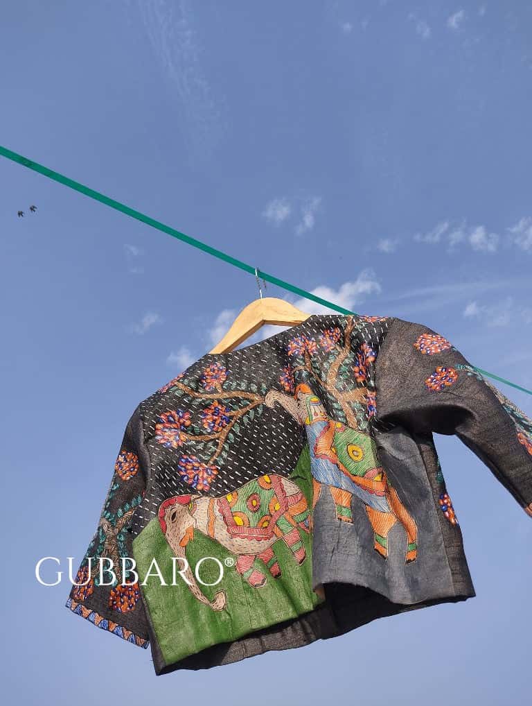 'Gajanand Ele in Vrindavan' Blouse — image 3 of 5