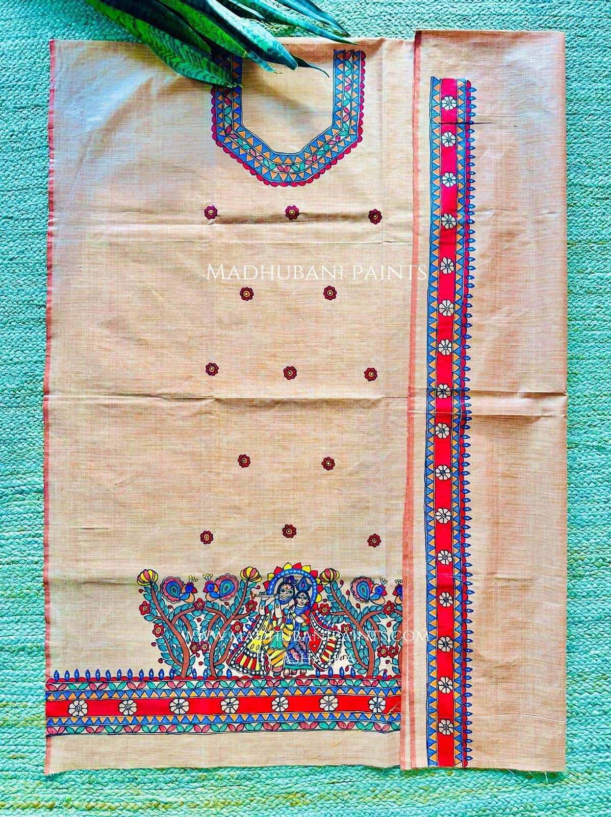 Hari Priya Hand painted Unstitched Cotton Suit Set — image 2 of 2