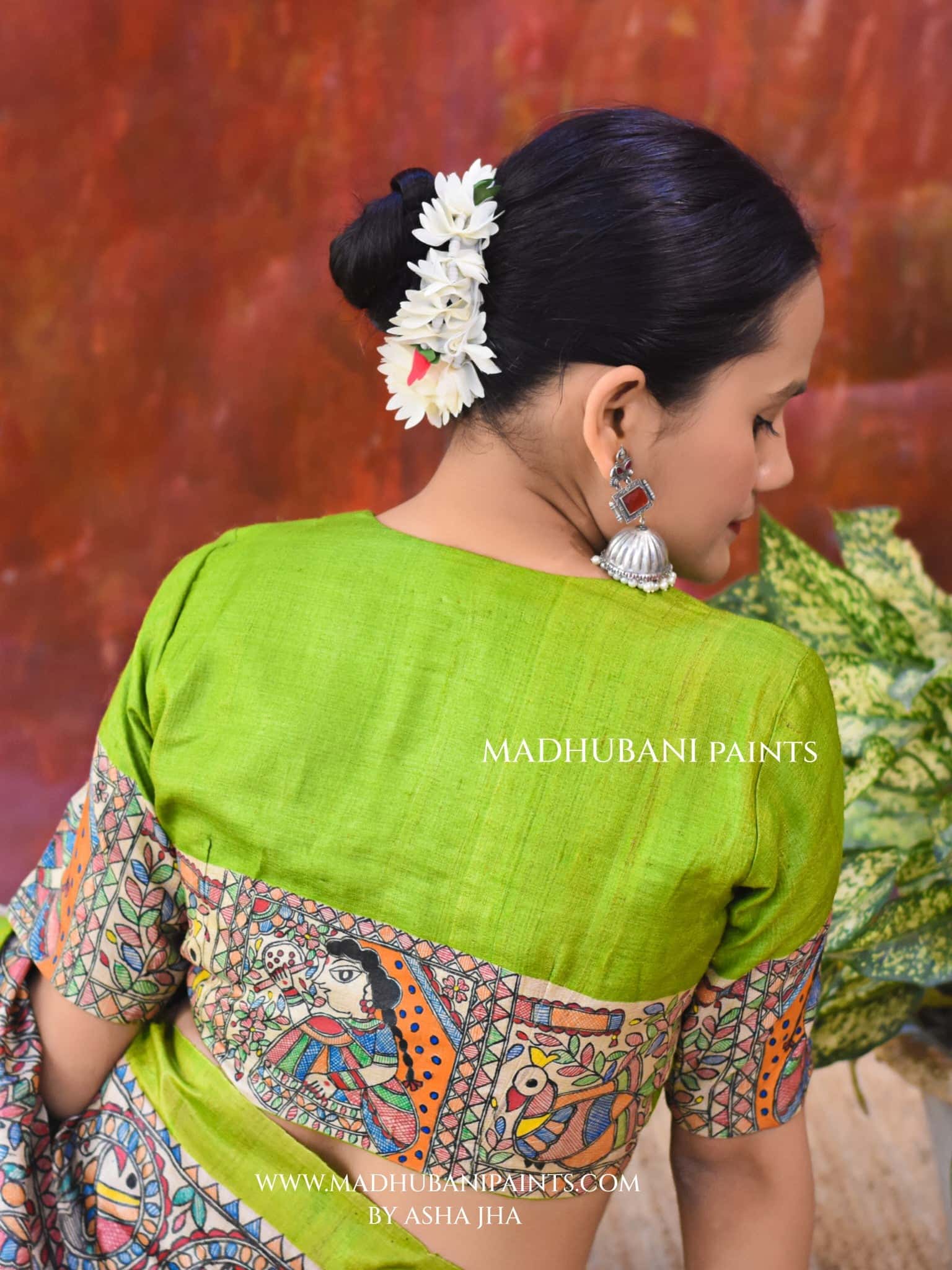 HARIYALI DOLI KA HAAR Tussar Silk Saree Blouse Set — image 7 of 9