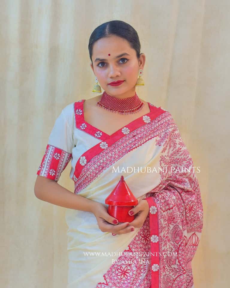 Manik Raina Handpainted Madhubani Blouse — image 5 of 6