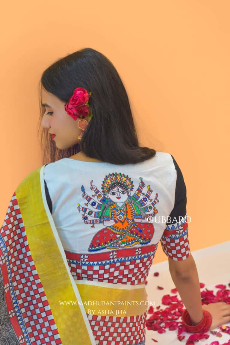 'KALYANI' Handpainted Cotton Blouse — image 3 of 7