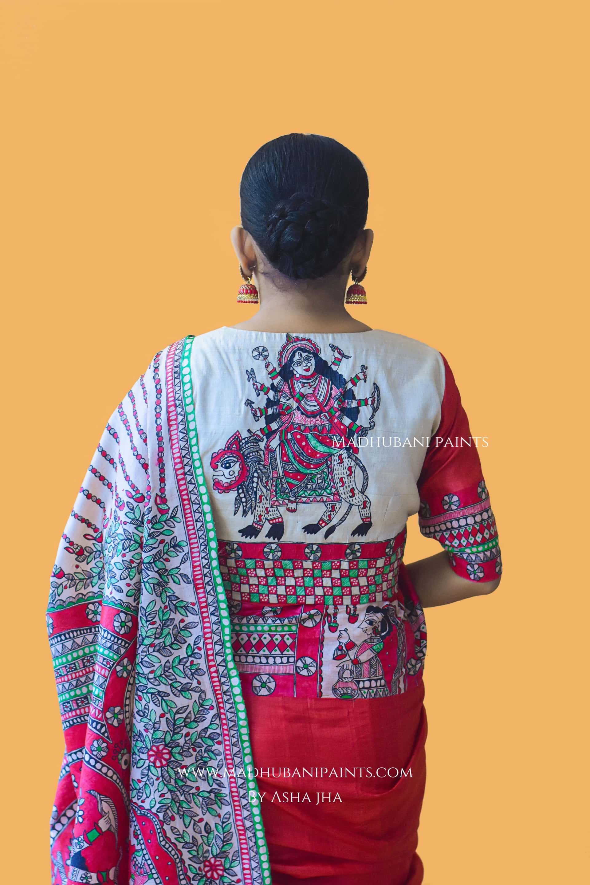 LAAL NARAYANI Hand-painted Tussar Silk Blouse — image 5 of 7