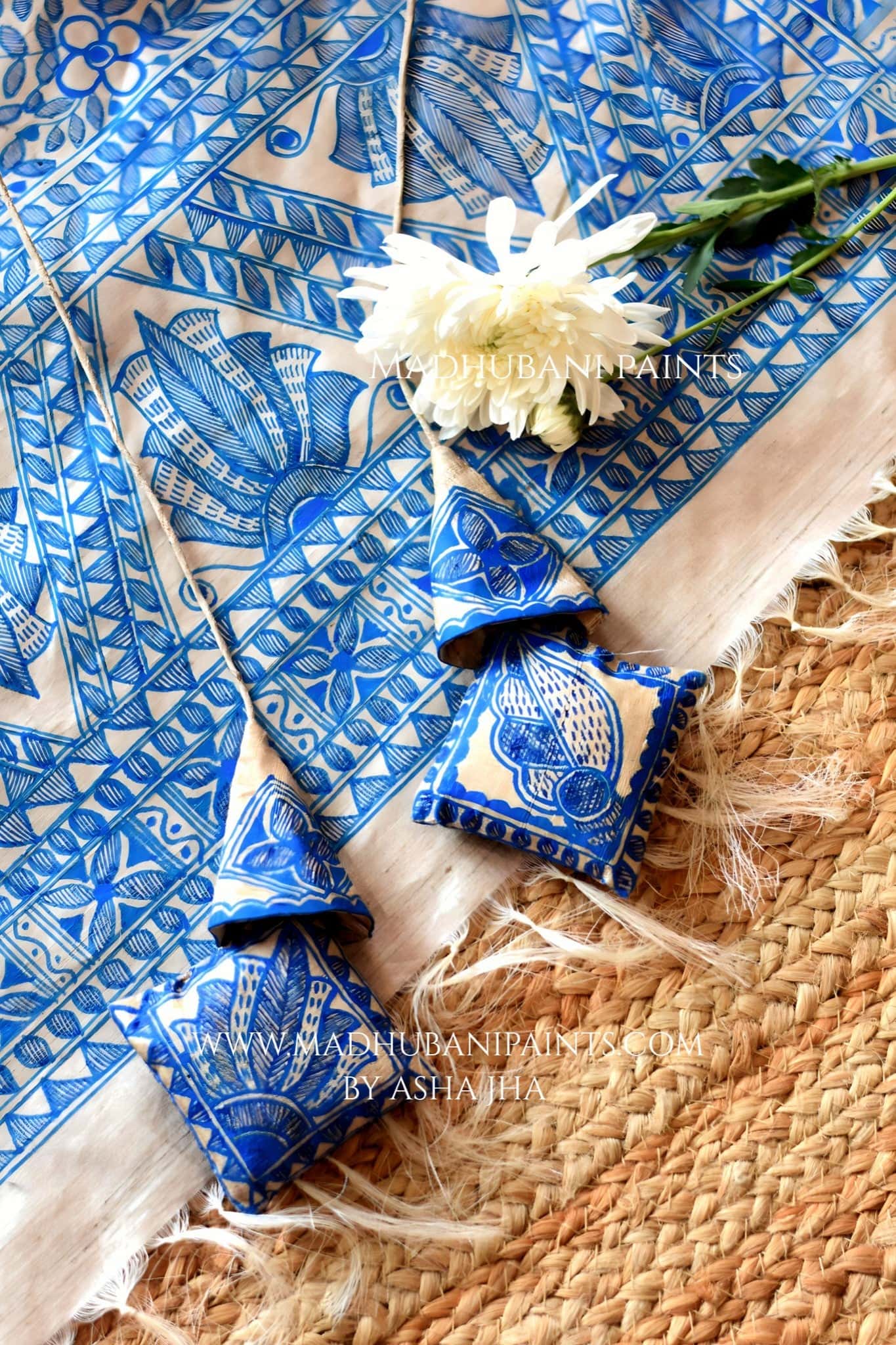 KAMAL LEELA Hand-painted Madhubani Tussar Silk Saree — image 7 of 7