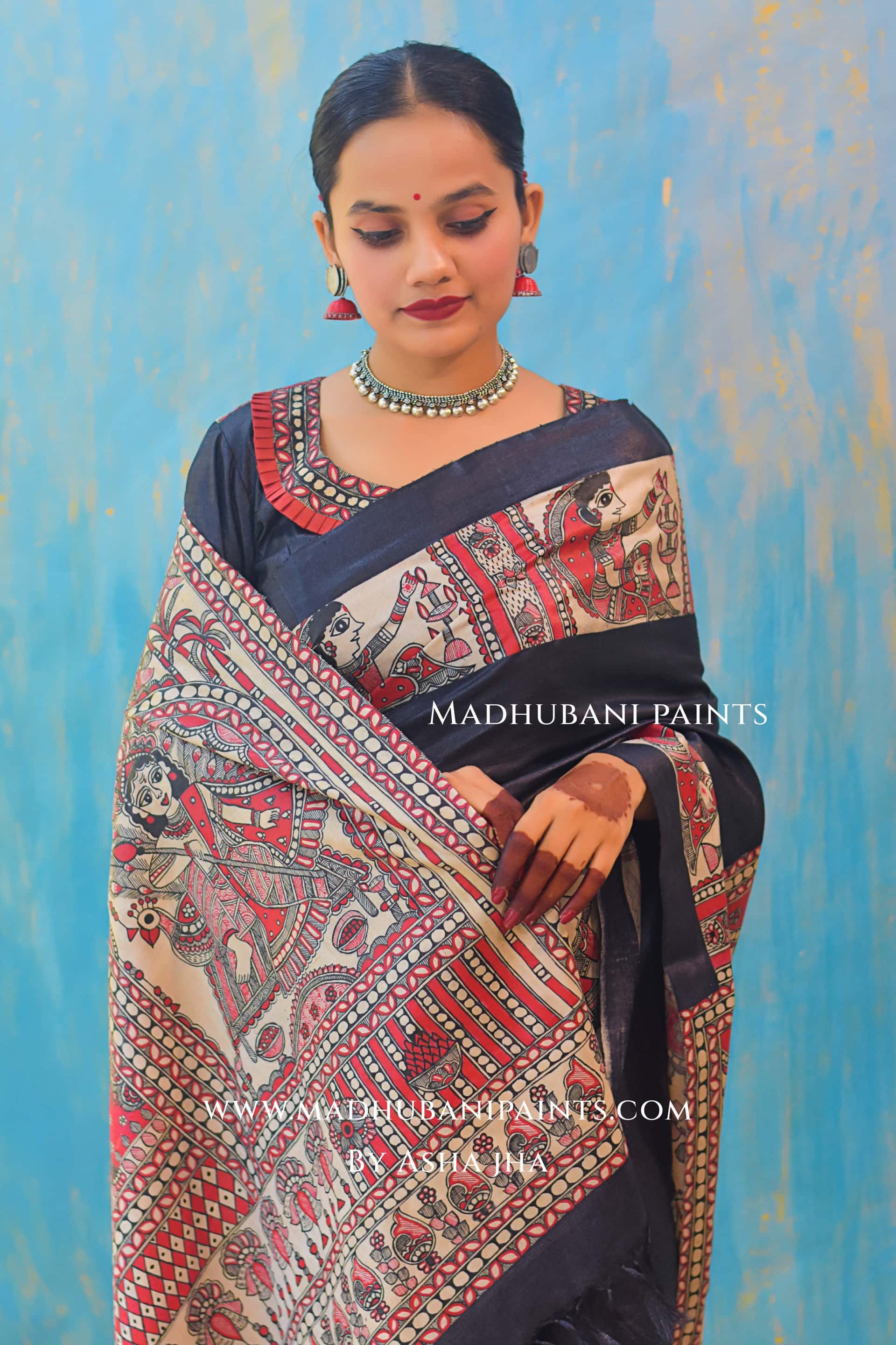 SHAMBHAVI Hand-painted Tussar Silk Saree — image 9 of 9
