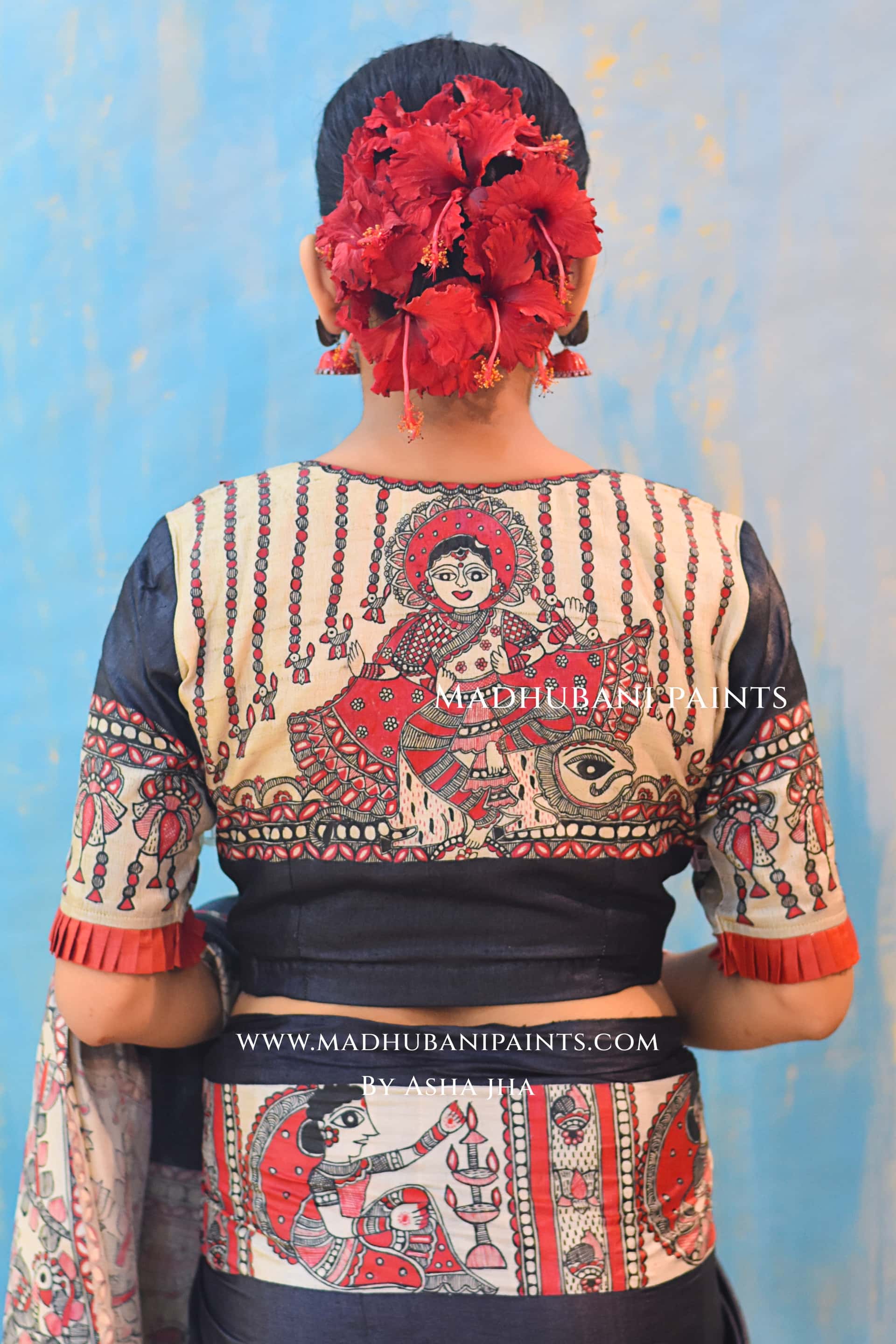 SHAMBHAVI Hand-painted Tussar Silk Saree — image 4 of 9