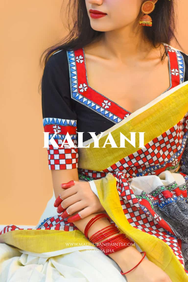 'KALYANI' Handpainted Cotton Blouse — image 6 of 7