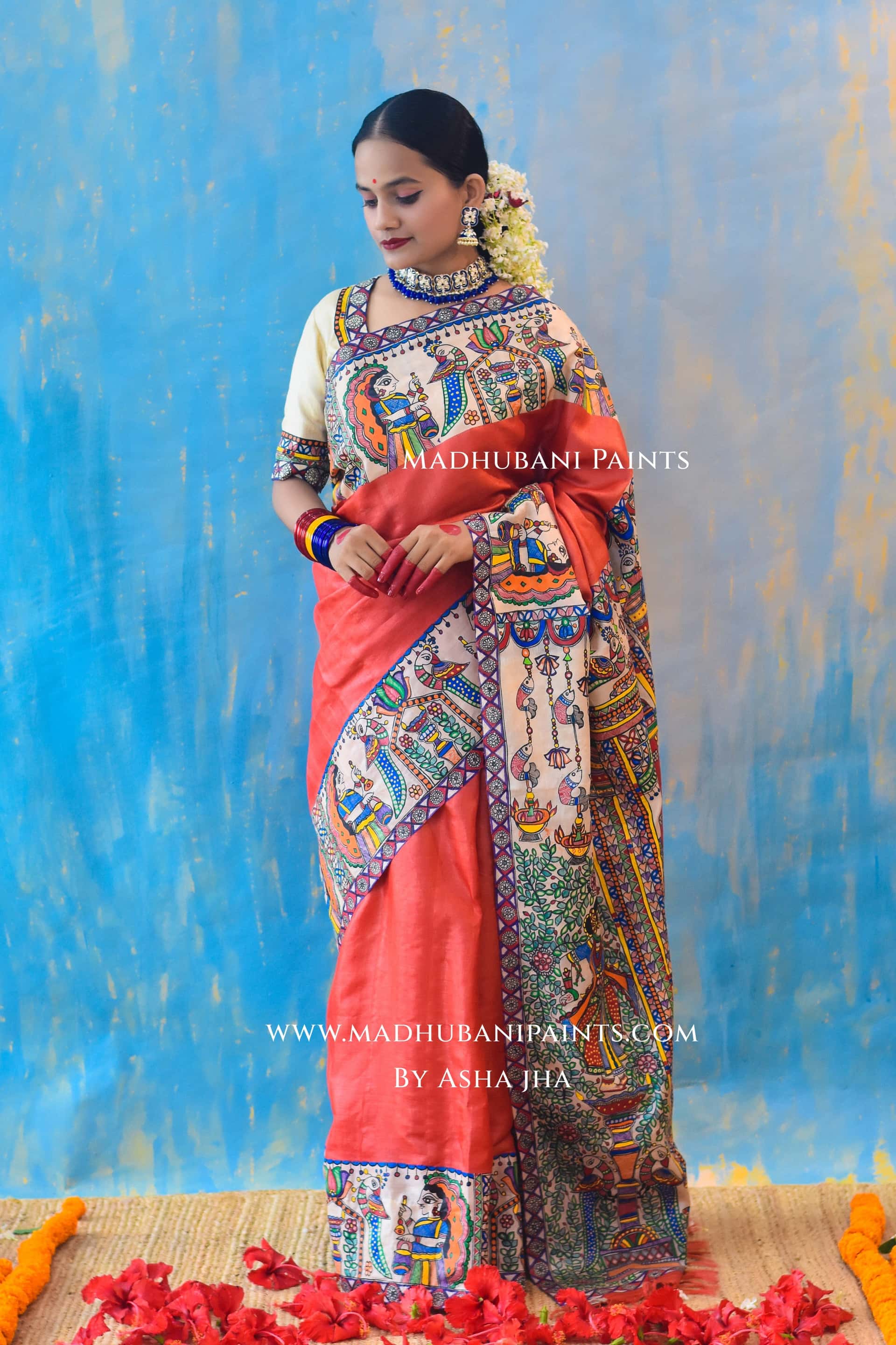 PARMESHWARI Hand-painted Tussar Silk Saree — image 7 of 7
