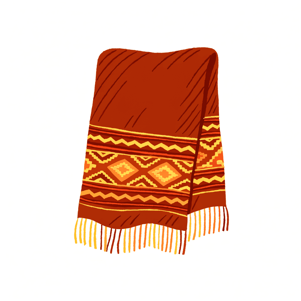 Kullu Shawls — The Bold Geometry of Himachal — illustration