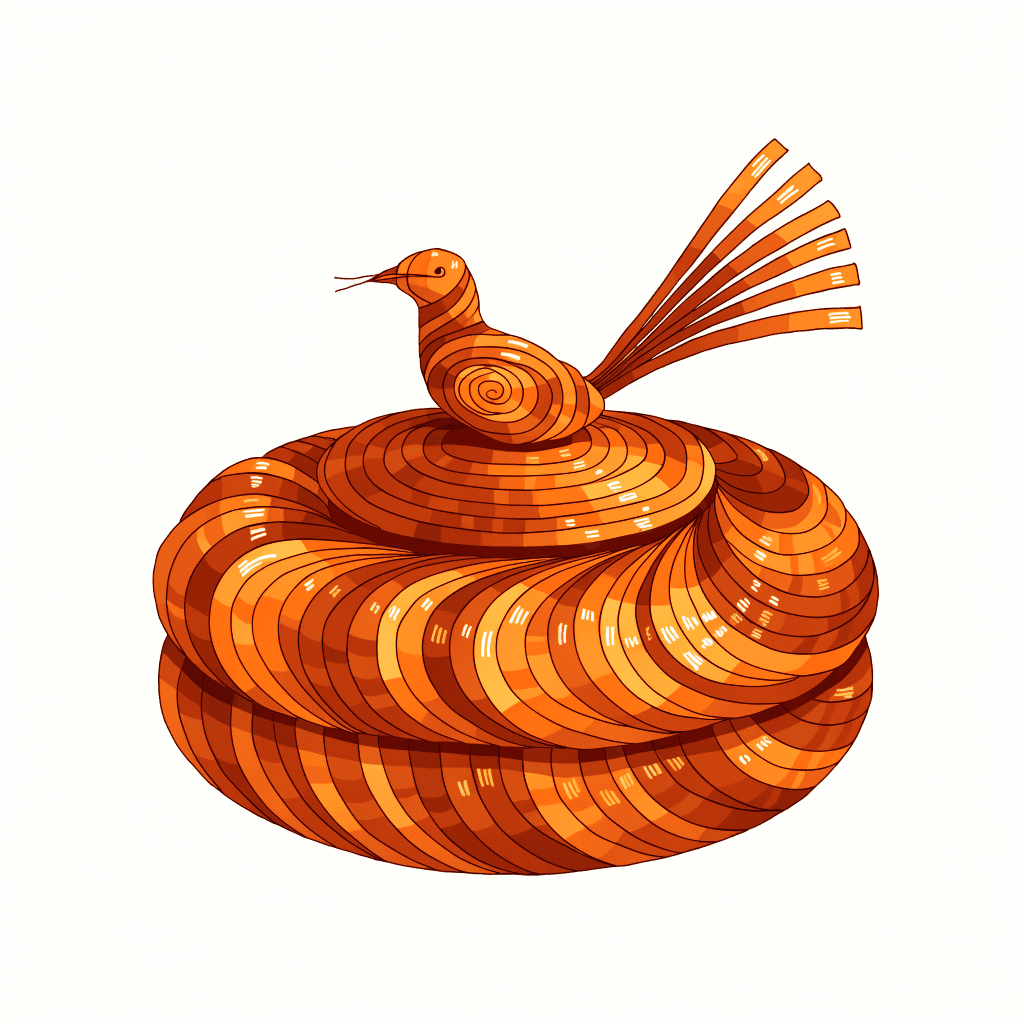 Sikki Grass — Mithila's Golden Craft of Coiled Baskets — illustration