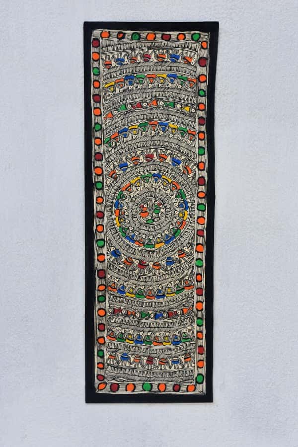 Detailed Godhna Madhubani Wall Hanging
